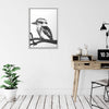 Image of Kookaburra print, digital download, black and white photo, wildlife print, Kookaburra poster, printable wall art, instant download