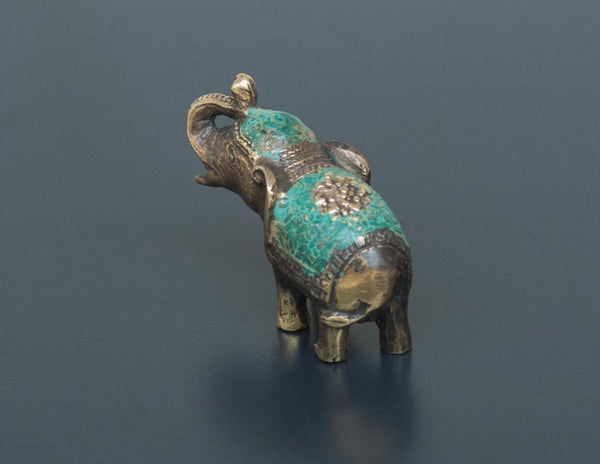 Mini Lucky Elephant Statue, Vintage Brass Elephant, Feng Shui Sculpture, Good Luck Statue, Elephant Figurine, Elephant Decor, Ganesh Statue