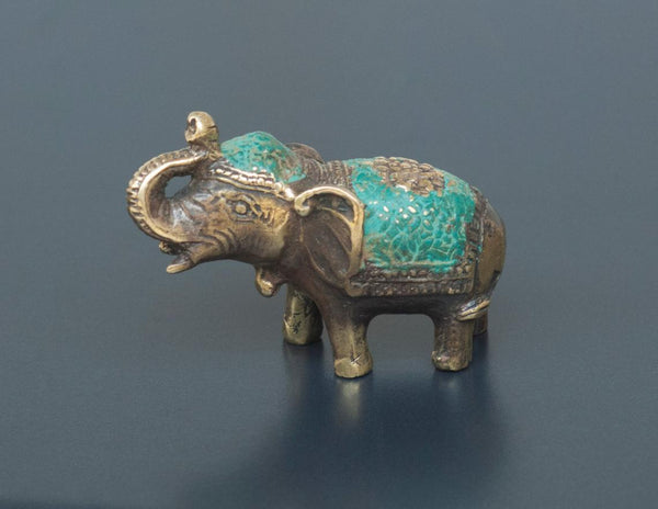 Mini Lucky Elephant Statue, Vintage Brass Elephant, Feng Shui Sculpture, Good Luck Statue, Elephant Figurine, Elephant Decor, Ganesh Statue
