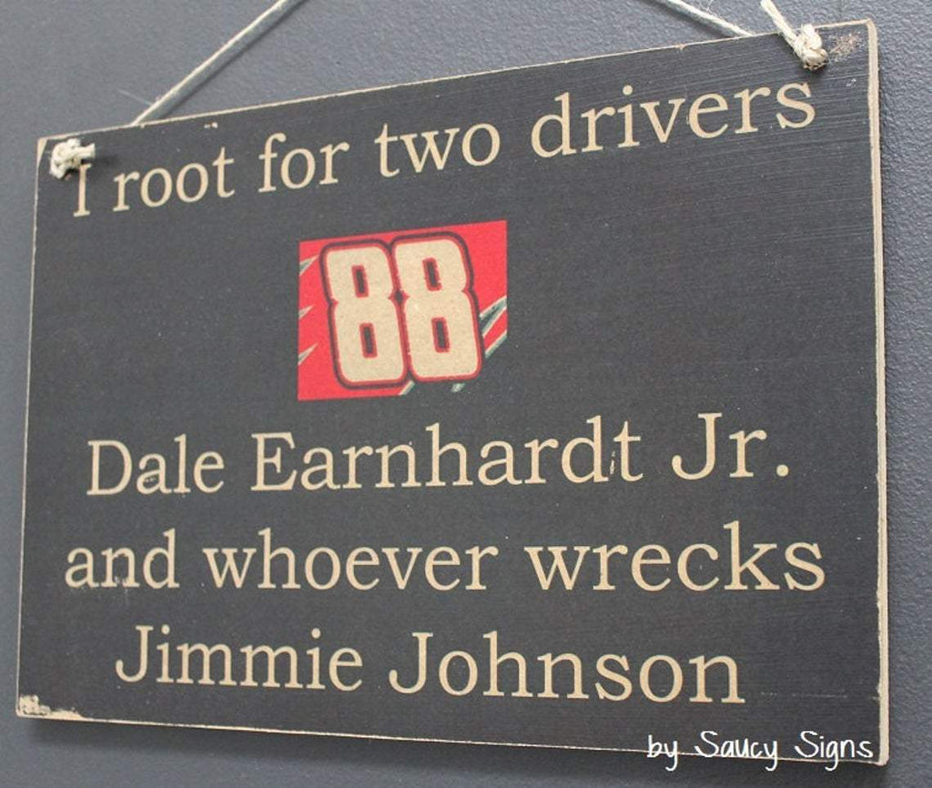 Dale Earnhardt Jr. versus Jimmie Johnson Racing Drivers Sign