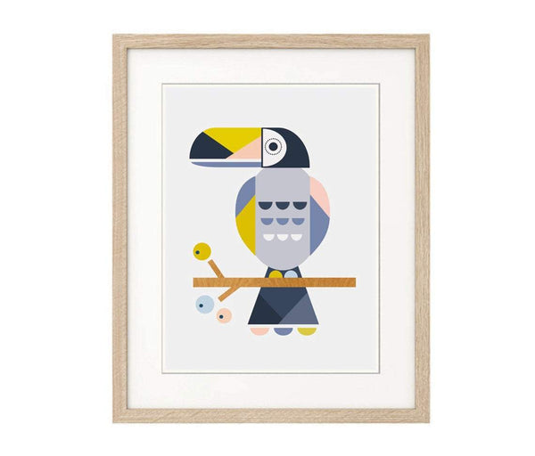 Toucan Art Print, Nursery art, kids art, kids wall art, nursery decor, scandi art, girlsroom art, kidsroom art.