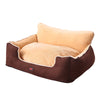 Image of PaWz Size M Brown Colour Pet Deluxe Soft Cushion with High Back Support