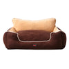Image of PaWz Size M Brown Colour Pet Deluxe Soft Cushion with High Back Support