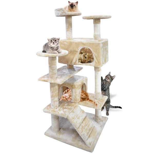 PaWz Pet Cat Tree Scratching Post Scratcher Trees Pole Gym Condo Furniture Wood
