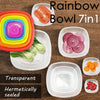 Image of Set of 7 Reusable Bowl Food Fresh Keeping Sealing Lid Container Cover Plastic AU