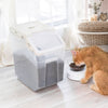 Image of Pet Food Container Dog Cat Feeding Feeder Storage Box With Wheel 10L