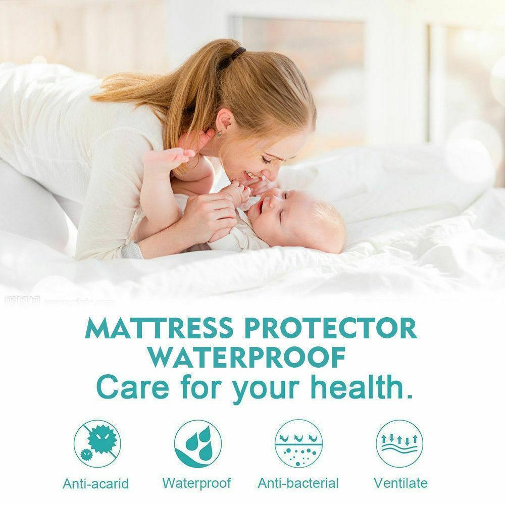 DreamZ Fitted Waterproof Bed Mattress Protectors Covers Single