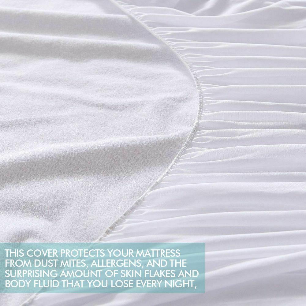 DreamZ Fitted Waterproof Bed Mattress Protectors Covers Single