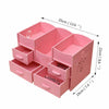 Image of Wood-Plastic Makeup Cosmetic DIY Holder Jewellery Case Storage Organizer Drawers