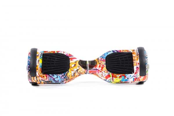 Hoverboard Electric Scooter 6.5 inch – Orange Graffiti Style + LED lights [Free Carry Bag & Bluetooth]