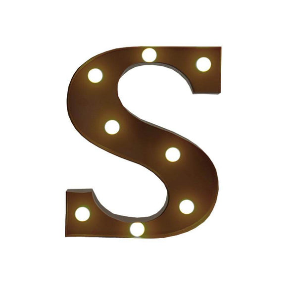 LED Metal Letter Lights Free Standing Hanging Marquee Event Party D?cor Letter S