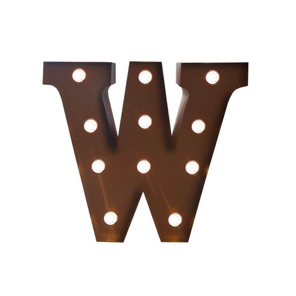 LED Metal Letter Lights Free Standing Hanging Marquee Event Party D?cor Letter W