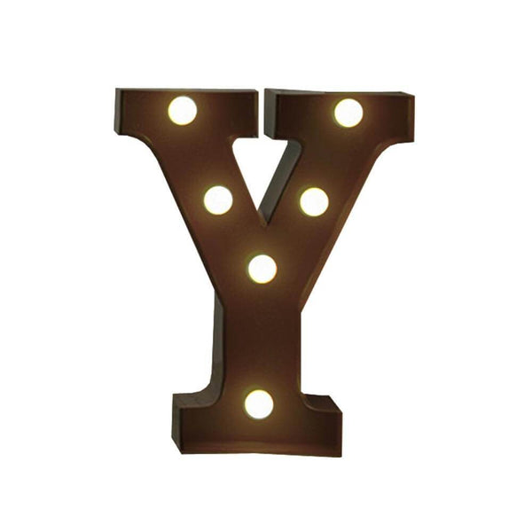 LED Metal Letter Lights Free Standing Hanging Marquee Event Party D?cor Letter Y