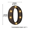 Image of LED Metal Number Lights Free Standing Hanging Marquee Event Party D?cor Number 0
