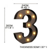 Image of LED Metal Number Lights Free Standing Hanging Marquee Event Party D?cor Number 3