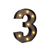 Image of LED Metal Number Lights Free Standing Hanging Marquee Event Party D?cor Number 3