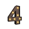 Image of LED Metal Number Lights Free Standing Hanging Marquee Event Party D?cor Number 4