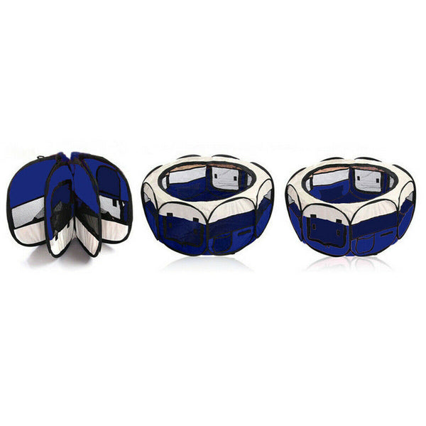 8 Panel Pet Playpen Puppy Dog Cat Pen Soft Crate Cage Enclosure Tent Portable