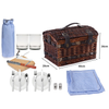 Image of Deluxe 2 Person Picnic Basket Set Outdoor Corporate Blanket Park Trip