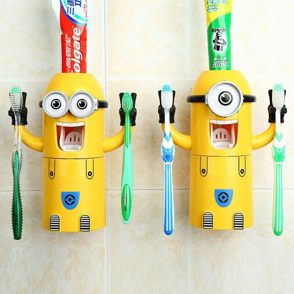 Toothbrush Holder Minions Auto Toothpaste Squeezer Dispenser Kids Despicable Me