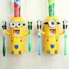 Image of Toothbrush Holder Minions Auto Toothpaste Squeezer Dispenser Kids Despicable Me