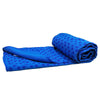 Image of Blue Non-slip Yoga Towel Mat Eco-friendly Large Blanket And Mesh Carry Bag