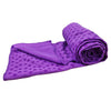 Image of Purple Non-slip Yoga Towel Mat Eco-friendly Large Blanket And Mesh Carry Bag