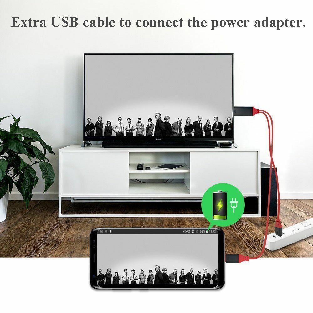 USB 3 In 1 Type C To HDMI Cable With USB Power Charging