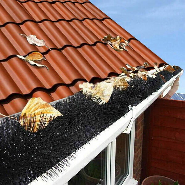 24 Pcs Gutter Brush Guard 100mm x 22m Length - Leaf Twigs Heavy Duty Home Garden